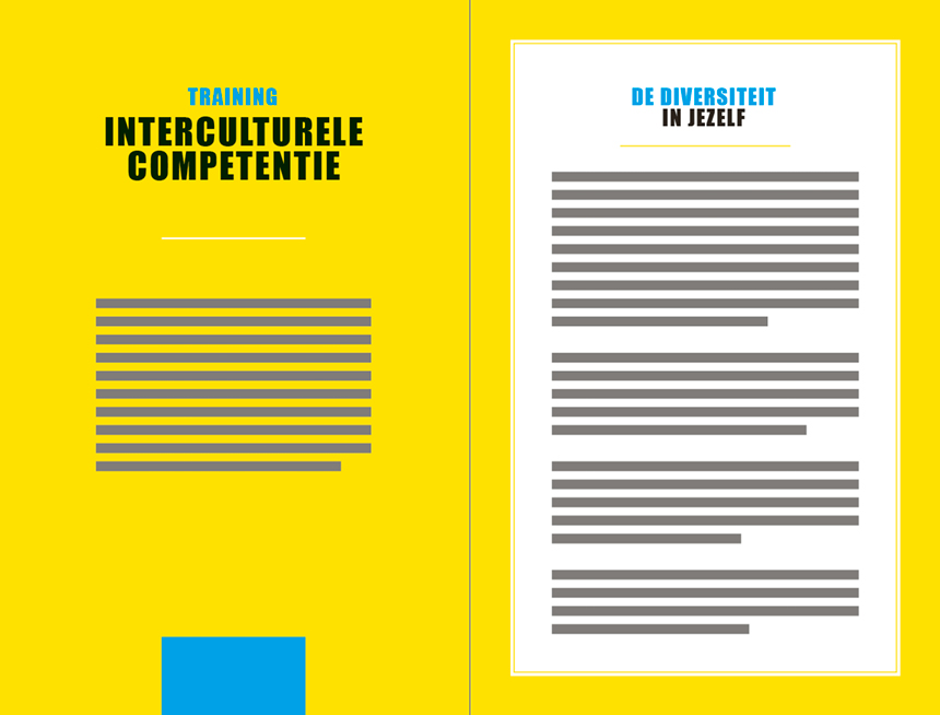 Bladspiegel brochure "Training Interculturele Competentie". Klik om de brochure te doorbladeren.