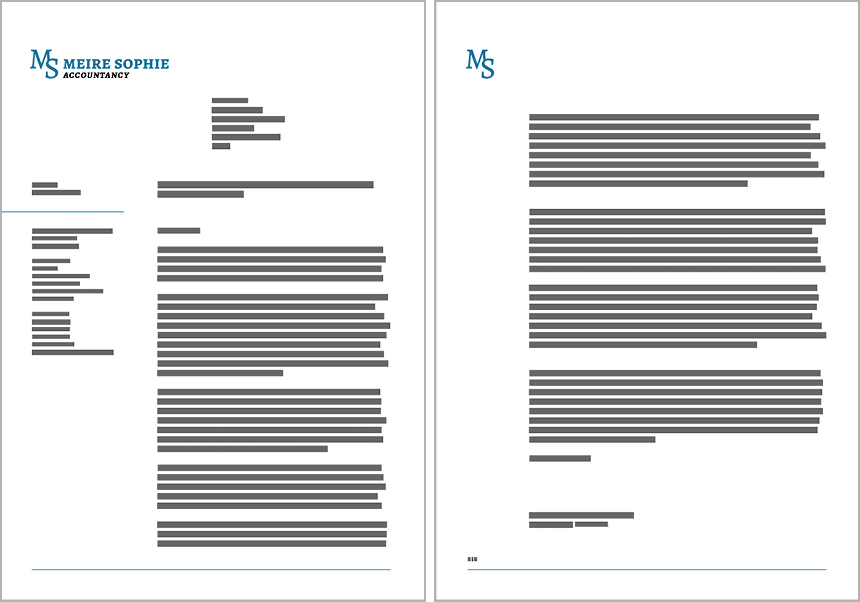 Bladspiegel brief. Klik om de brief- en rapport-sjablonen voor Microsoft Word te bekijken.