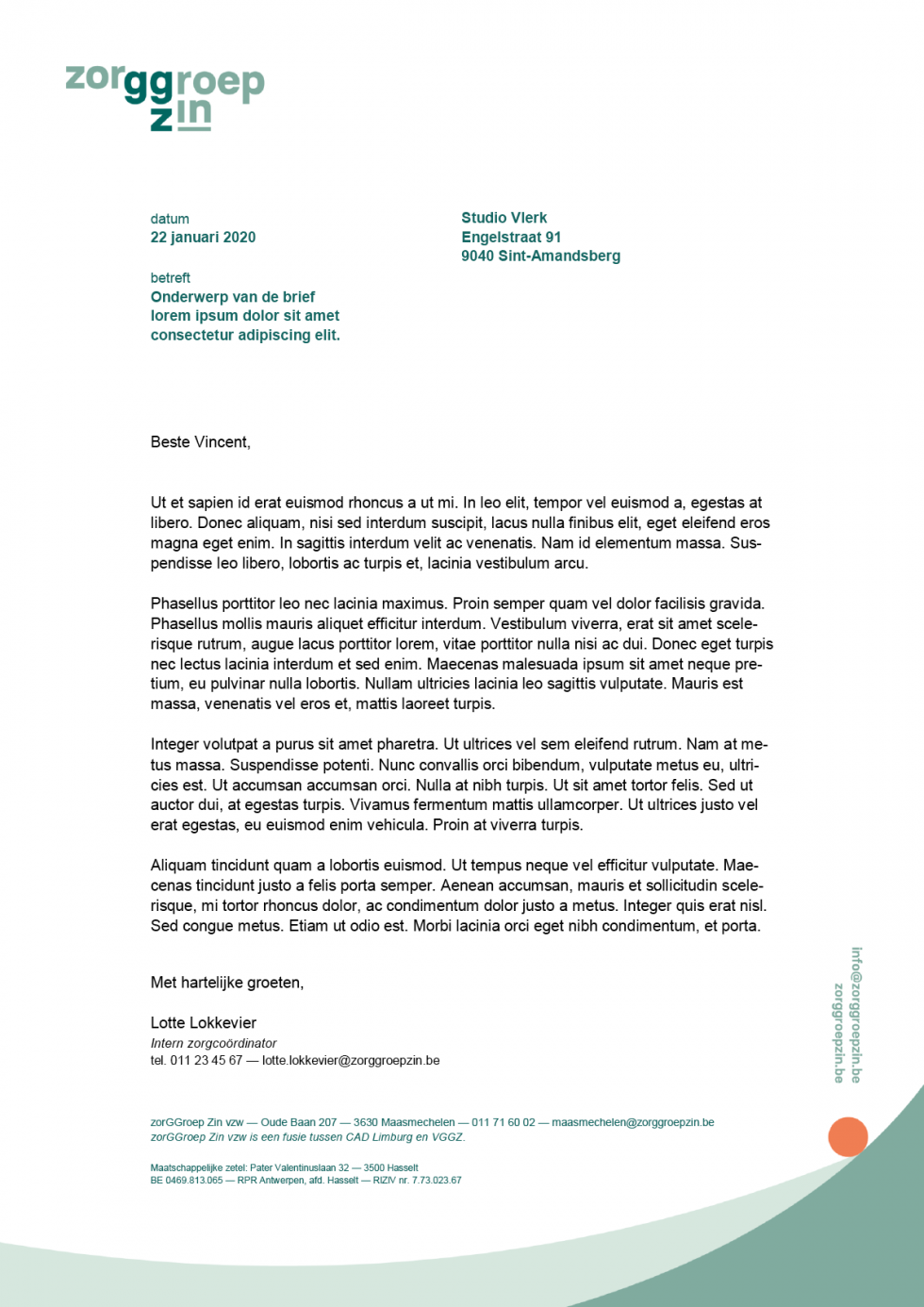 Microsoft Officesjablonen voor Zin · Studio Vlerk