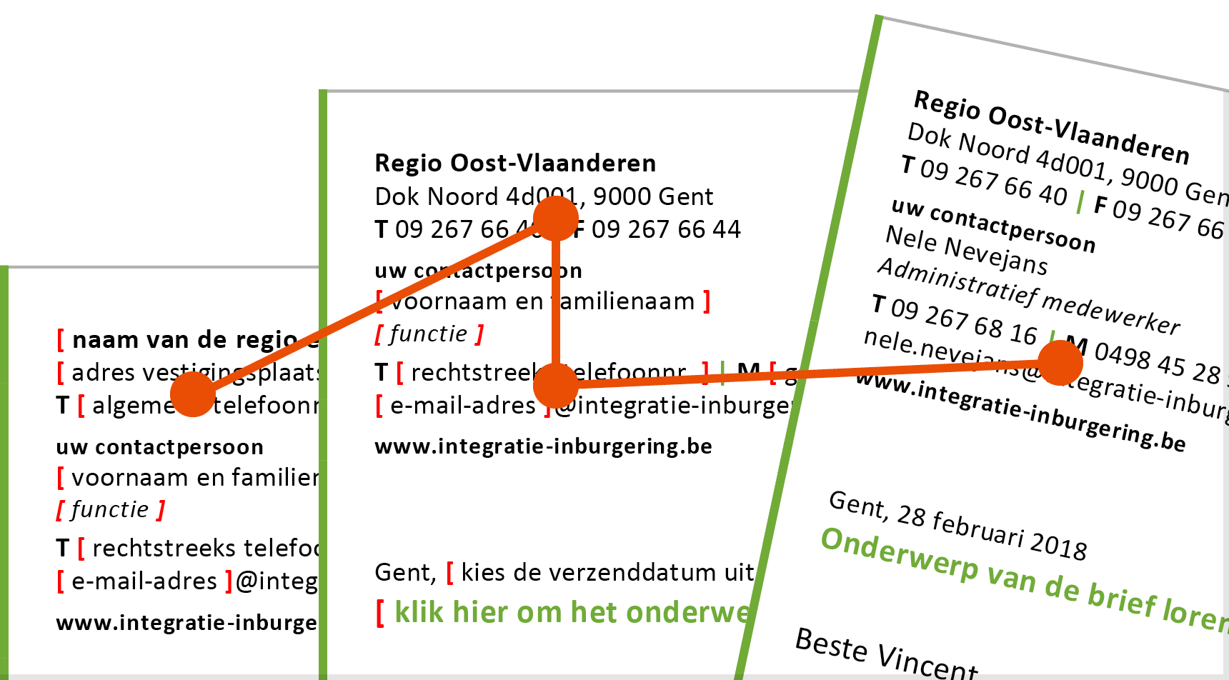 Schema: door uw Word- en Powerpoint-sjablonen vooraf te personaliseren, hoeft u nadien niet meer telkens uw vaste, persoonlijke gegevens in de eigenlijke documenten in te vullen.